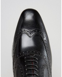 Chaussures brogues en cuir noires Base London