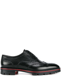 Chaussures brogues en cuir noires Christian Louboutin