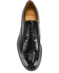 Chaussures brogues en cuir noires Doucal's