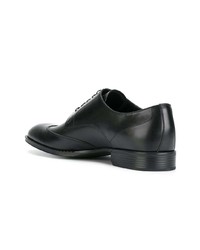 Chaussures brogues en cuir noires Versace