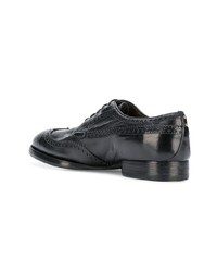 Chaussures brogues en cuir noires Silvano Sassetti