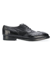 Chaussures brogues en cuir noires Silvano Sassetti