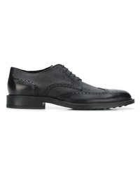 Chaussures brogues en cuir noires Tod's