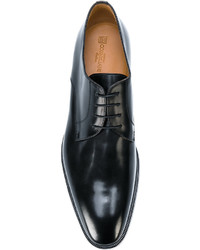 Chaussures brogues en cuir noires Corneliani