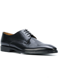 Chaussures brogues en cuir noires Corneliani