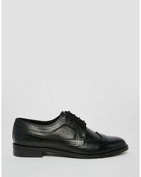 Chaussures brogues en cuir noires Asos