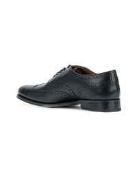 Chaussures brogues en cuir noires Grenson