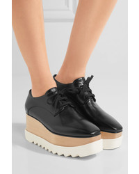 Chaussures brogues en cuir noires Stella McCartney