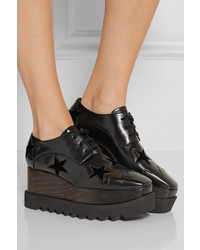 Chaussures brogues en cuir noires Stella McCartney