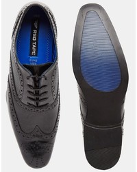 Chaussures brogues en cuir noires Red Tape