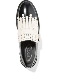 Chaussures brogues en cuir noires Tod's