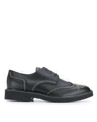 Chaussures brogues en cuir noires Giuseppe Zanotti