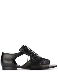 Chaussures brogues en cuir noires Givenchy