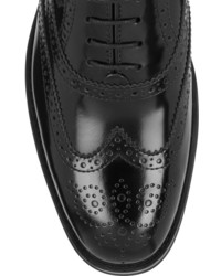 Chaussures brogues en cuir noires Tod's