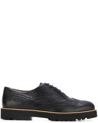 Chaussures brogues en cuir noires Hogan