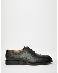 Chaussures brogues en cuir noires Selected