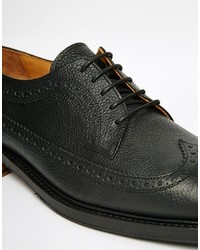 Chaussures brogues en cuir noires Selected