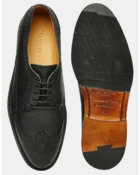 Chaussures brogues en cuir noires Selected