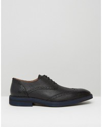 Chaussures brogues en cuir noires Selected