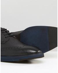 Chaussures brogues en cuir noires Selected