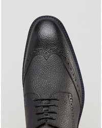 Chaussures brogues en cuir noires Selected