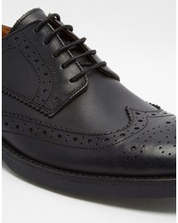 Chaussures brogues en cuir noires Selected
