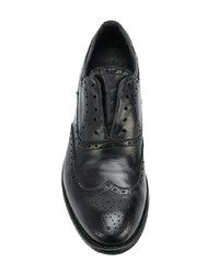 Chaussures brogues en cuir noires Officine Creative