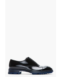 Chaussures brogues en cuir noires Jil Sander