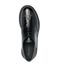 Chaussures brogues en cuir noires Versace