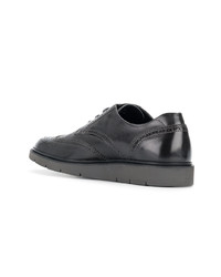 Chaussures brogues en cuir noires Hogan