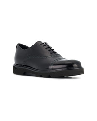 Chaussures brogues en cuir noires Emporio Armani