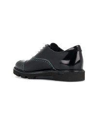 Chaussures brogues en cuir noires Emporio Armani