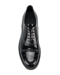 Chaussures brogues en cuir noires Emporio Armani