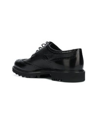 Chaussures brogues en cuir noires Giorgio Armani