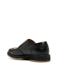 Chaussures brogues en cuir noires a. testoni