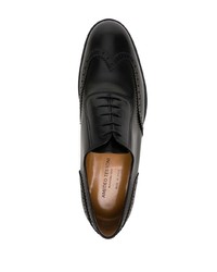 Chaussures brogues en cuir noires a. testoni