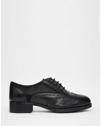 Chaussures brogues en cuir noires Ravel