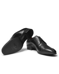 Chaussures brogues en cuir noires Gucci