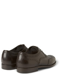 Chaussures brogues en cuir noires Bottega Veneta