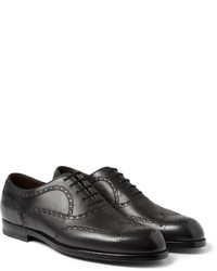 Chaussures brogues en cuir noires Bottega Veneta