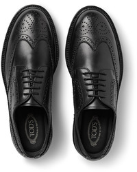 Chaussures brogues en cuir noires Tod's
