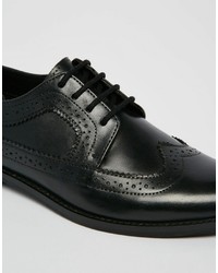 Chaussures brogues en cuir noires Asos