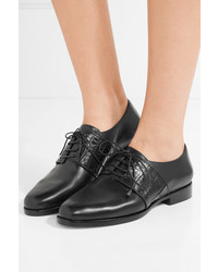 Chaussures brogues en cuir noires Alexandre Birman