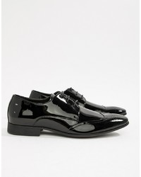 Chaussures brogues en cuir noires MOSS BROS