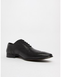 Chaussures brogues en cuir noires Office