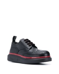 Chaussures brogues en cuir noires Alexander McQueen