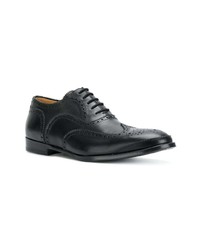 Chaussures brogues en cuir noires Alexander McQueen