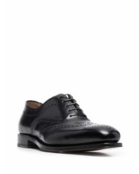 Chaussures brogues en cuir noires Salvatore Ferragamo