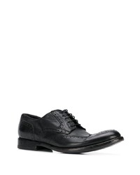 Chaussures brogues en cuir noires Tagliatore