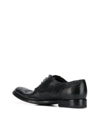 Chaussures brogues en cuir noires Tagliatore